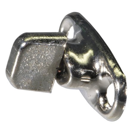 MIDWEST FASTENER Nickel 2-Screw Hole Single Stud Turn Buttons 2PK 932643